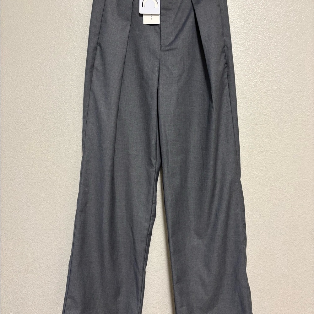 Commense Gray Plan pocket straight pants High-Rise